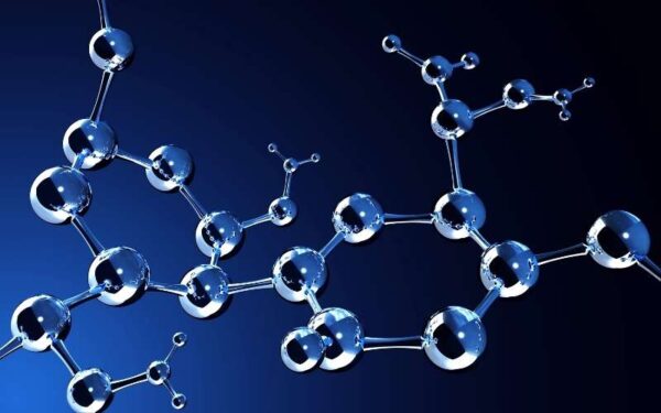 Peptide molecule illustration.